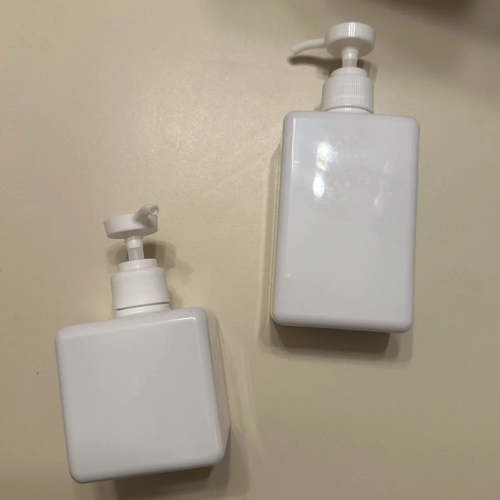 Two Different Size Plastic Soap Dispensers (not filled)